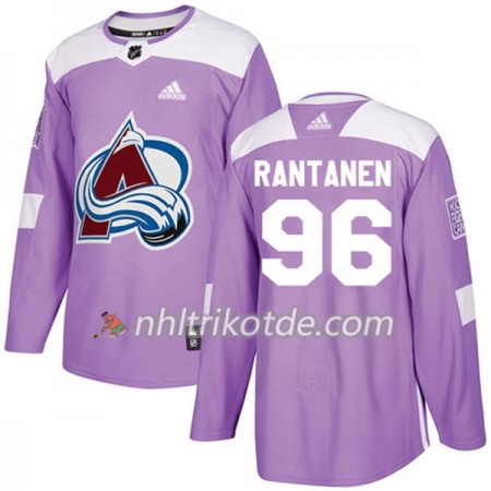 Colorado Avalanche Trikot Mikko Rantanen 96 Adidas 2017-2018 Lila Fights Cancer Practice Authentic - Herren